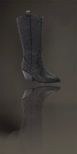 Load image into Gallery viewer, Glitzy Boots Wide Calf- Black Rhinestone