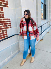 Load image into Gallery viewer, Plaid Fleece Shacket -Rust