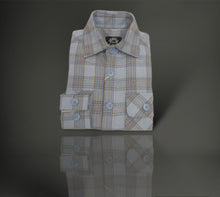 Load image into Gallery viewer, Boys Flannel - Blue and Brown
