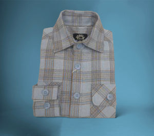 Boys Flannel - Blue and Brown