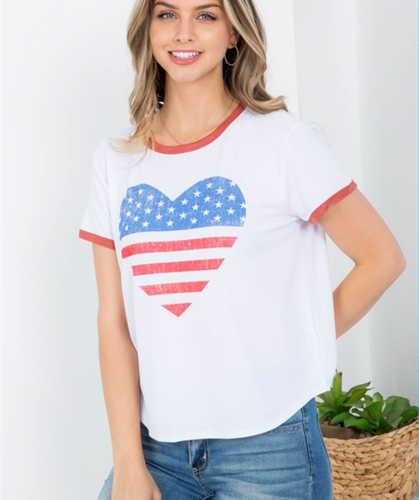 American Lover Tee- White