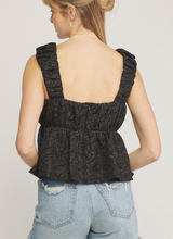 Load image into Gallery viewer, Textured Crop Tank - Black