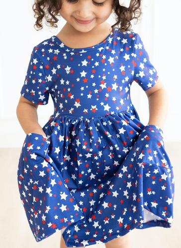 Short Sleeve Star Bright - Twirl Dress