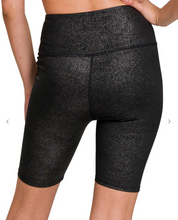 Load image into Gallery viewer, Glitter Athletic Legging Biker Short -Black