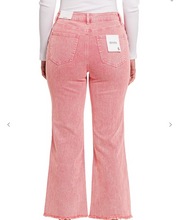 Load image into Gallery viewer, Acid Wash Jeans with Bootcup Frayed Hem - Rose