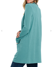 Load image into Gallery viewer, Basic Cardigan- Teal