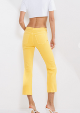 Load image into Gallery viewer, Medium Rise Kick Flare Jean - Yellow