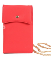 Load image into Gallery viewer, Purse Wallet with Chain Strap - Red