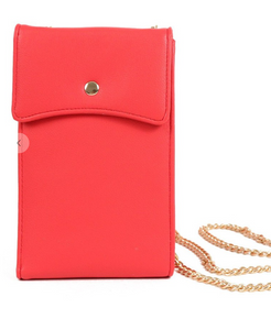 Purse Wallet with Chain Strap - Red