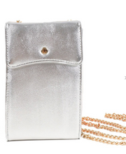 Load image into Gallery viewer, Purse Wallet with Chain Strap - Silver