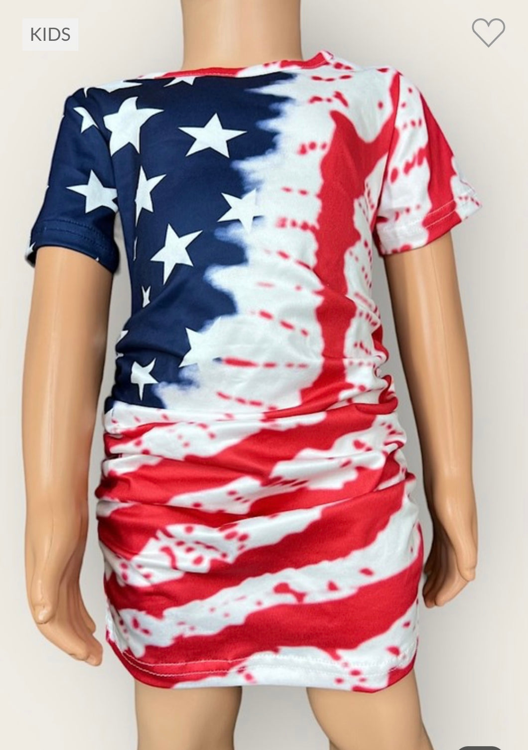 Girls American Flag T-Shirt Dress