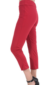 Solid Red Capri Pants