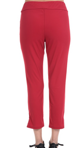 Solid Red Capri Pants