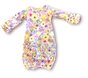 Lilac Floral Baby Gown