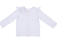 Load image into Gallery viewer, Girls Ruffle Cardigan -White