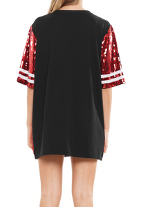 Sequin Jersey Dress #15 - Red