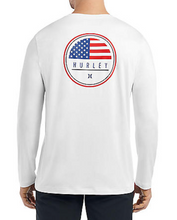Load image into Gallery viewer, Men&#39;s White Americana Long Sleeve Sun Shirt
