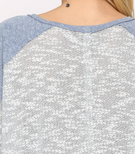 Load image into Gallery viewer, 2 Toned Sweatshirt Shirt -Denim