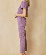 Load image into Gallery viewer, Lux Denim Utility Jumpsuit -Purple