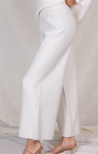 Lux Ankle Length Wide Leg Pant-Ivory