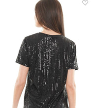 Load image into Gallery viewer, Black Full Sequin Top