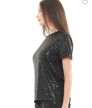 Load image into Gallery viewer, Black Full Sequin Top